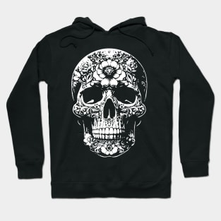 floral skull design Hoodie